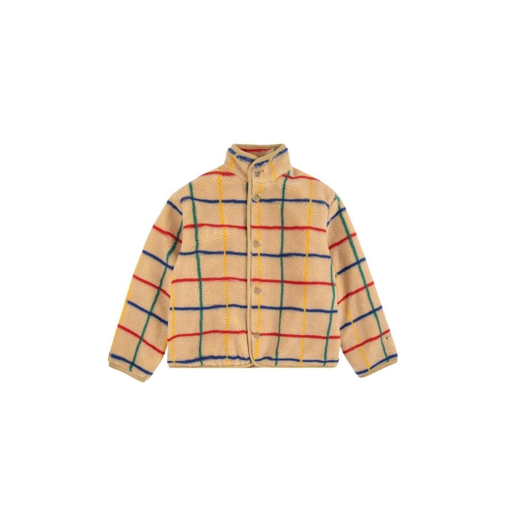 NEW BOBO CHOSES color stripes sheepskin jacket in beige - Picture 6 of 6